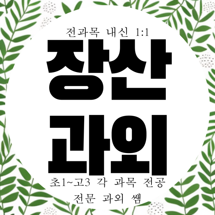  해운대 좌동 고등학생 영어과외 장산 중등 국어과외 국영수
