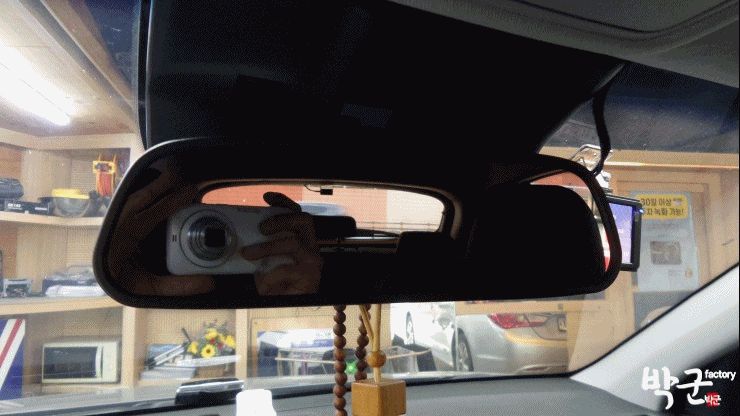  안양 후방카메라 5인치 룸미러 모니터 시공 현대 올뉴 코나 후방카메라 룸미러 모니터 시공