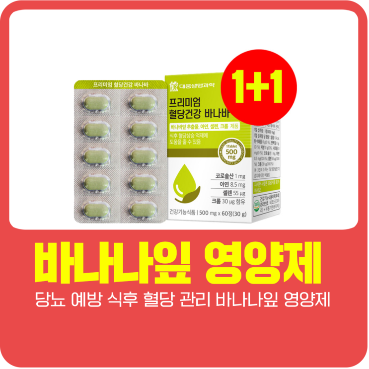  당뇨 예방 식후 혈당 관리 바나나잎 영양제