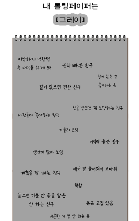  롤링페이퍼 MBTI 성격 테스트 및 결과 (링크O)