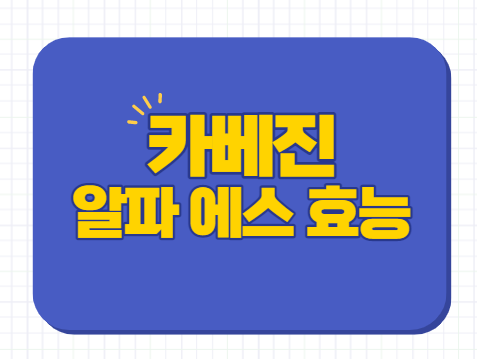 위 아플 때 속 쓰릴 때 카베진 알파 에스 효과 효능