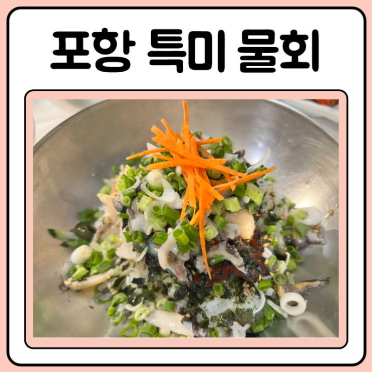  포항특미물회 포항중앙동맛집 방문기