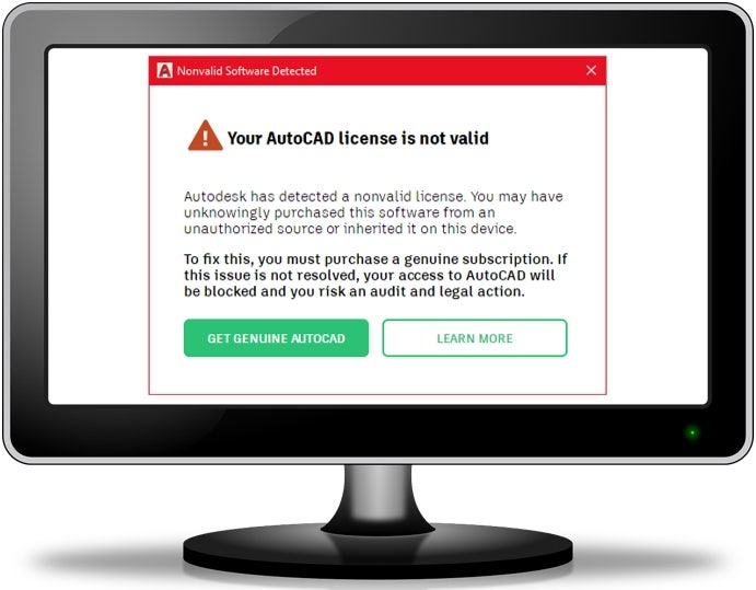  autocad nonvalid software detected 