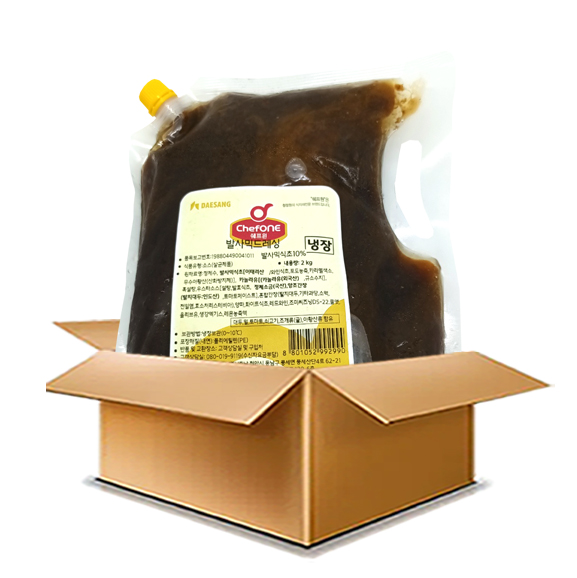  대상 쉐프원 발사믹 드레싱 (2kg x 6개) 샐러드 소스 황금레시피 무료 아이스포장