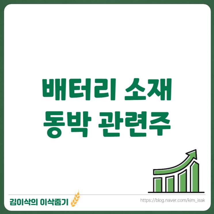  배터리 음극재 소재 동박 관련주
