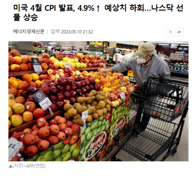 인플레이션 둔화를 예상하는 4월 미국 CPI(CPI: 소비자 물가 지수) 요약