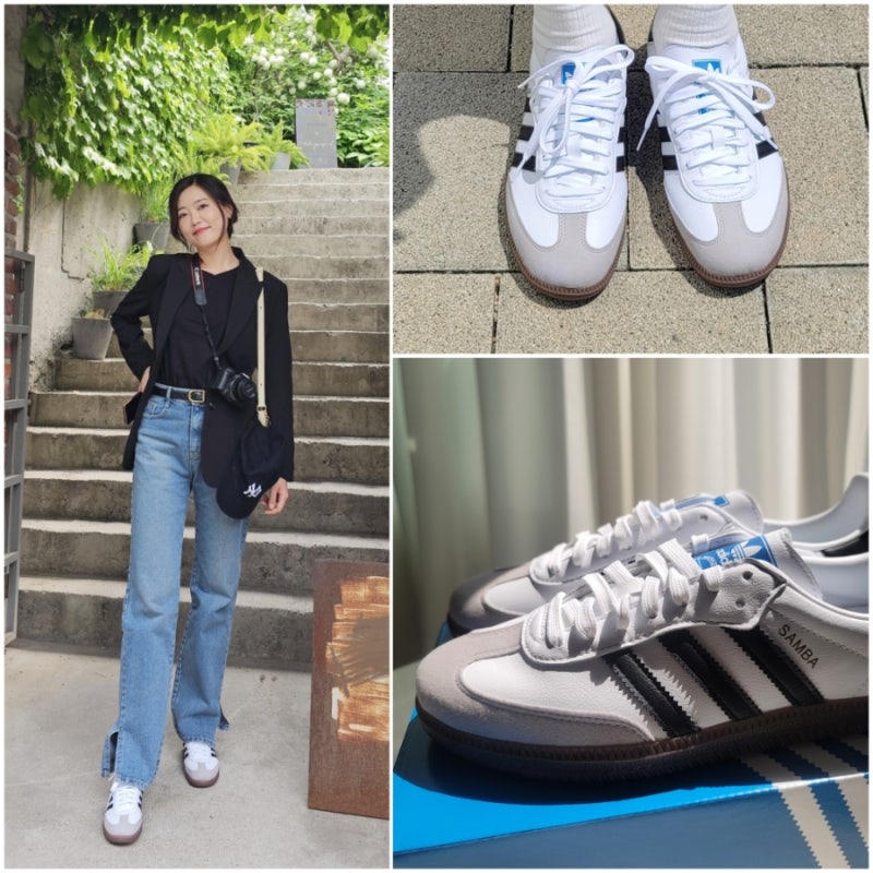 아디다스 삼바 비건 화이트 여성 운동화 착용 데일리룩 코디! 컨펌드앱 당첨 후 언박싱 후기 : 네이버 블로그 아디다스 삼바 비건 화이트 여성 운동화 착용 데일리룩 코디! 컨펌드앱 당첨 후 언박싱 후기 : 네이버 블로그