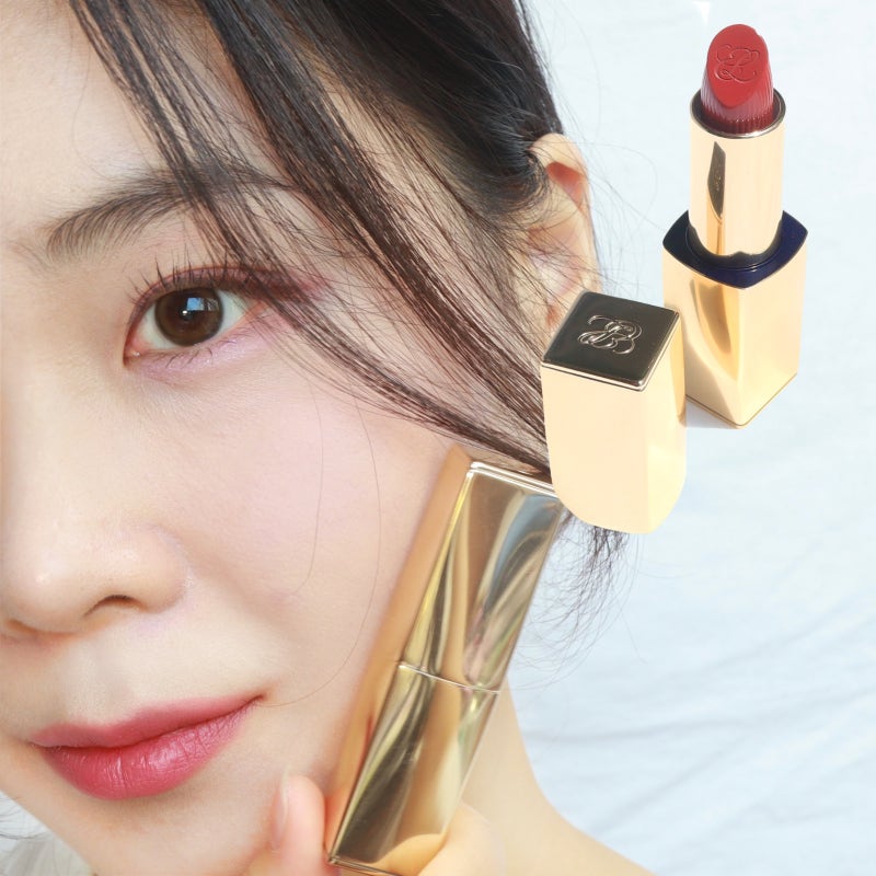 [에스티로더 NEW 퓨어 컬러 립스틱 420 레벨리어스 로즈] 10시간 롱웨어 컴포트 립