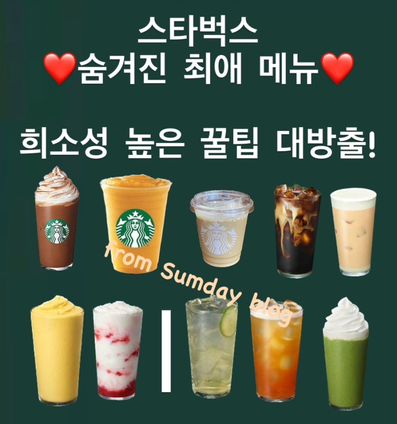 스타벅스 음료 추천 가이드|인기 메뉴 및 칼로리 정보 총정리 3 스벅 음료 이미지 3