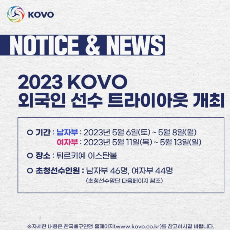2023 여자배구 트라이아웃 선수를 소개합니다. (야스민, 모마, 캣벨, 옐레나, 아데올라, 팔마 달리라, 카타리나, 반야사비치, 쉐리단앳킨슨, 루소, 야스민, 쳅춤나, 산타나)