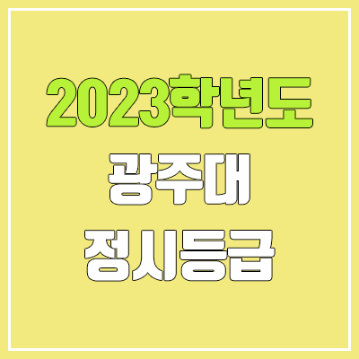 2023 광주대 정시등급 (예비번호, 광주대학교)