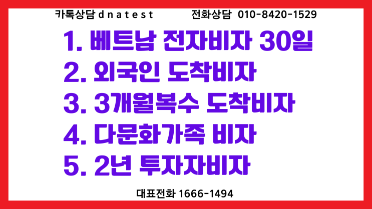  베트남 E비자. 3개월복수. 다문화 모두 정리