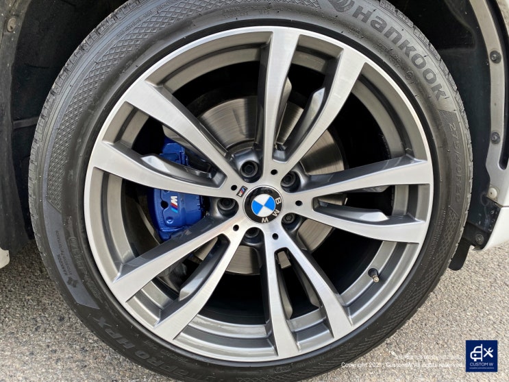 BMW X5 469M 휠상처 다이아몬드 컷팅 휠복원 + 블루 캘리퍼 도색
