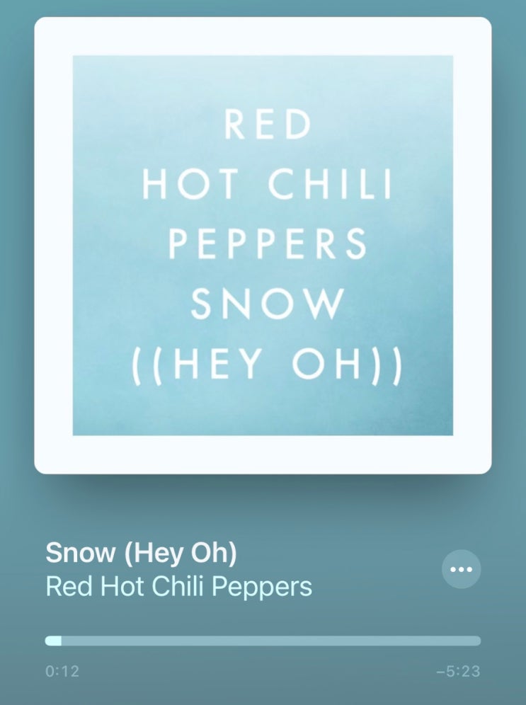  플레이리스트 / Snow(Hey Oh), Red Hot Chilli Peppers
