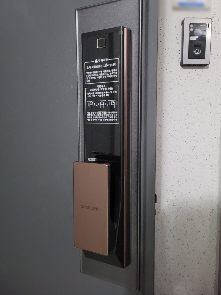  인천 계양구 효성동 유승2차아파트 코콤 비디오폰 K2S VP-70CW, 삼성 도어락 SHP-DP951, 무선연동 교체 후기