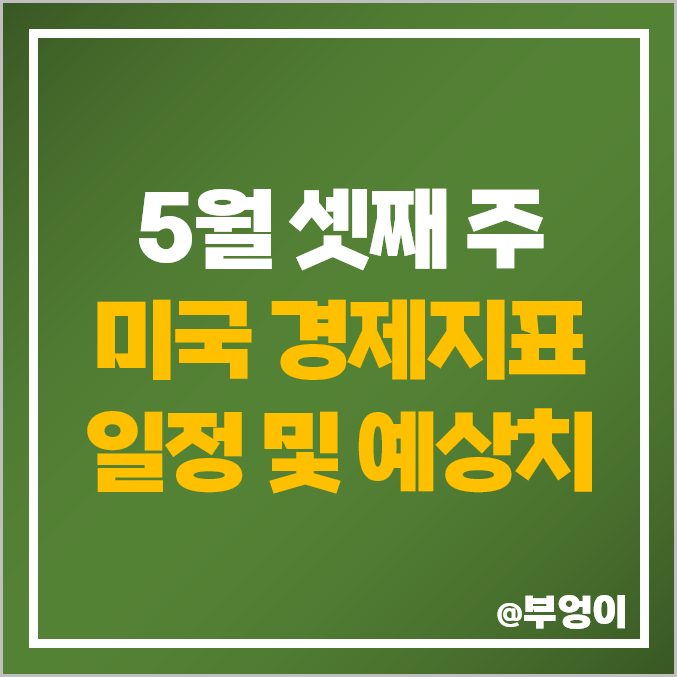 [5월 셋째 주 증시 일정] 미국 경제지표 발표 날짜 및 예상치 : 근원 소매 판매, 건축 허가, 기존 주택 판매, 필라델피아 연준 제조업 지수