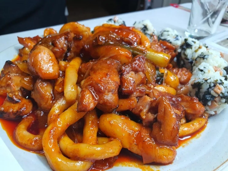  직화찜닭 볶찜 가산점 볶찜 신메뉴 - 불닭! 맛났습니다!