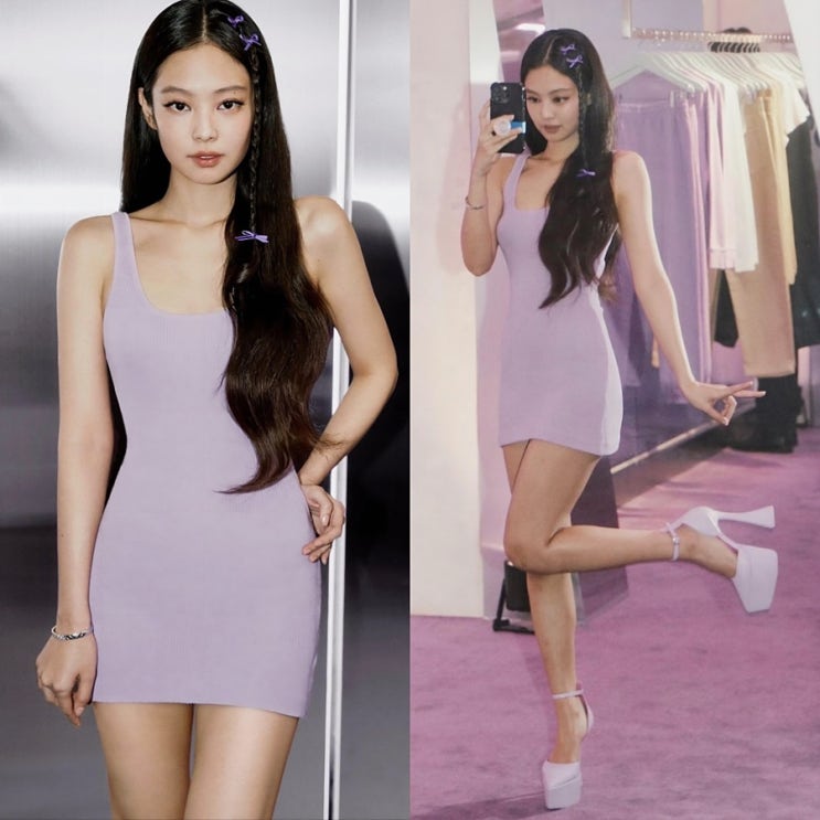  제니 여자 파티룩 클럽룩 패션 민소매 원피스 명품 팔찌 하이힐 브랜드는?