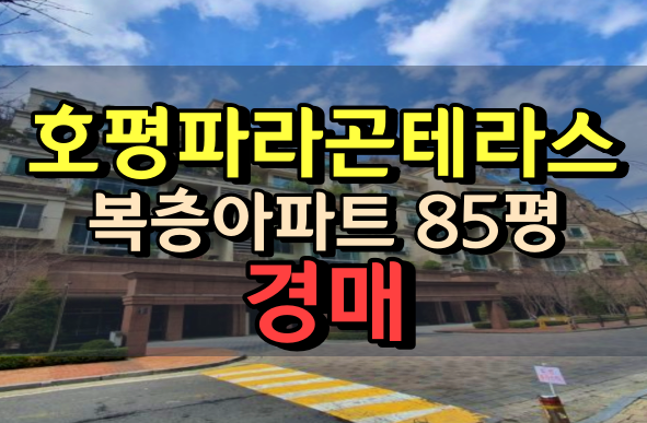 복층아파트 경매 남양주 호평파라곤 테라스동 85평형