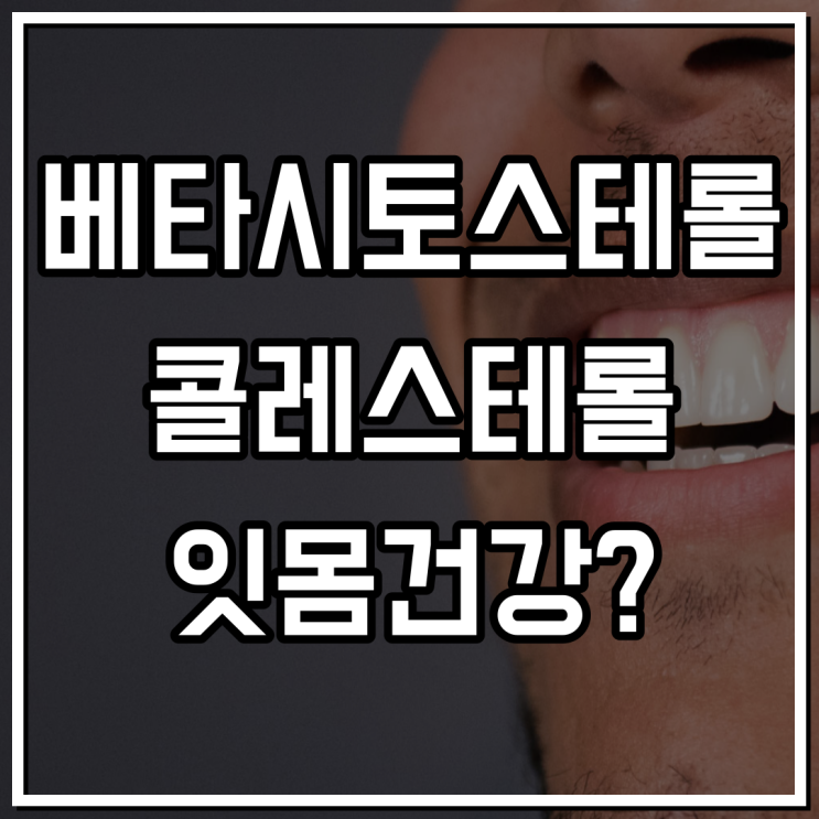  베타시토스테롤 인사돌과 콜레스테롤 팩트체크