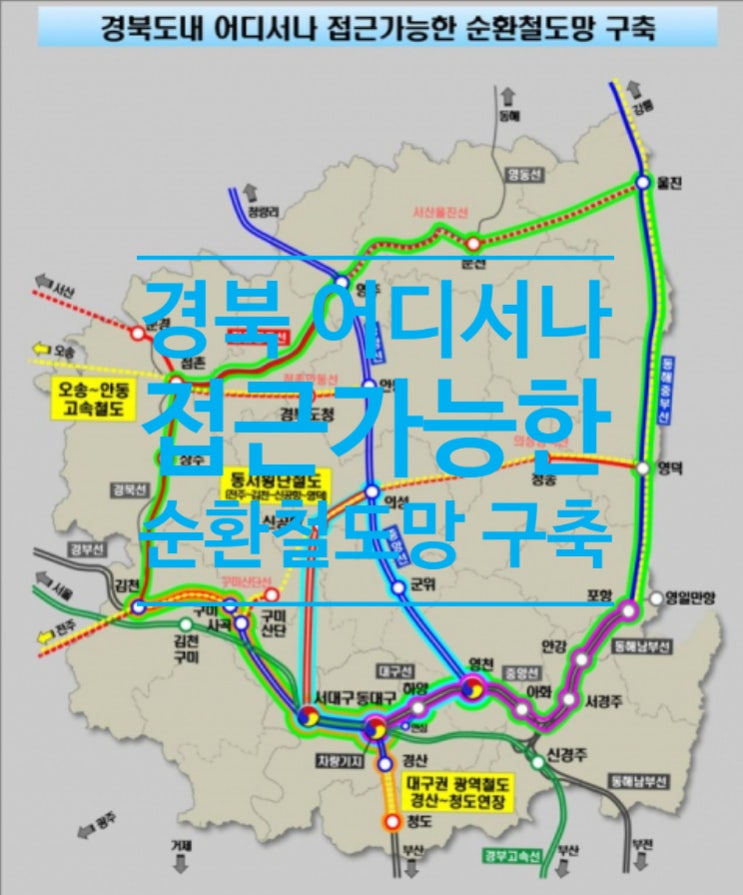  경북 어디서나 접근가능한 순환철도망 구축...제5차 국가철도망 구축계획 선제 대응