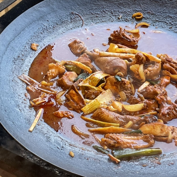  [인천] 캠핑 느낌 나는 강화도 애견동반 맛집 | 마니산솥뚜껑닭볶음탕