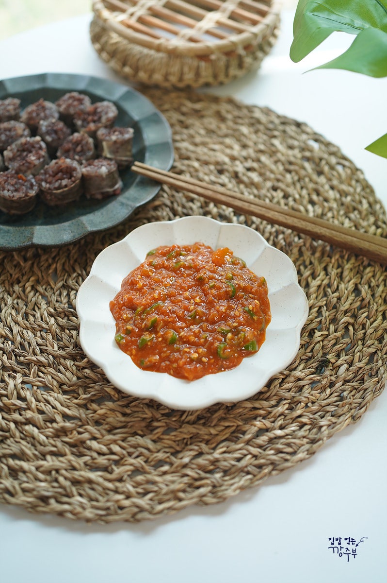 냉동 순대 찌는법 경상도 순대쌈장 막장 소스 만드는법