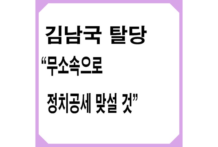 김남국 탈당 선언,무소속으로 정치공세 맞설 것,이재명 사과