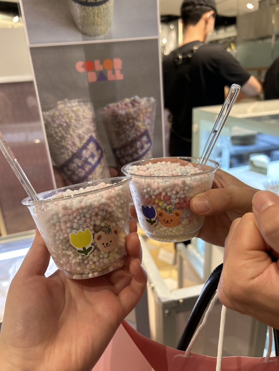  부산서면팝업 서면롯데백화점 노티드도넛 /컬러볼 구슬아이스크림