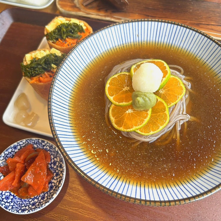  [제주] 도토리키친 청귤냉소바  후기(+대왕유부, 닭껍질교자)