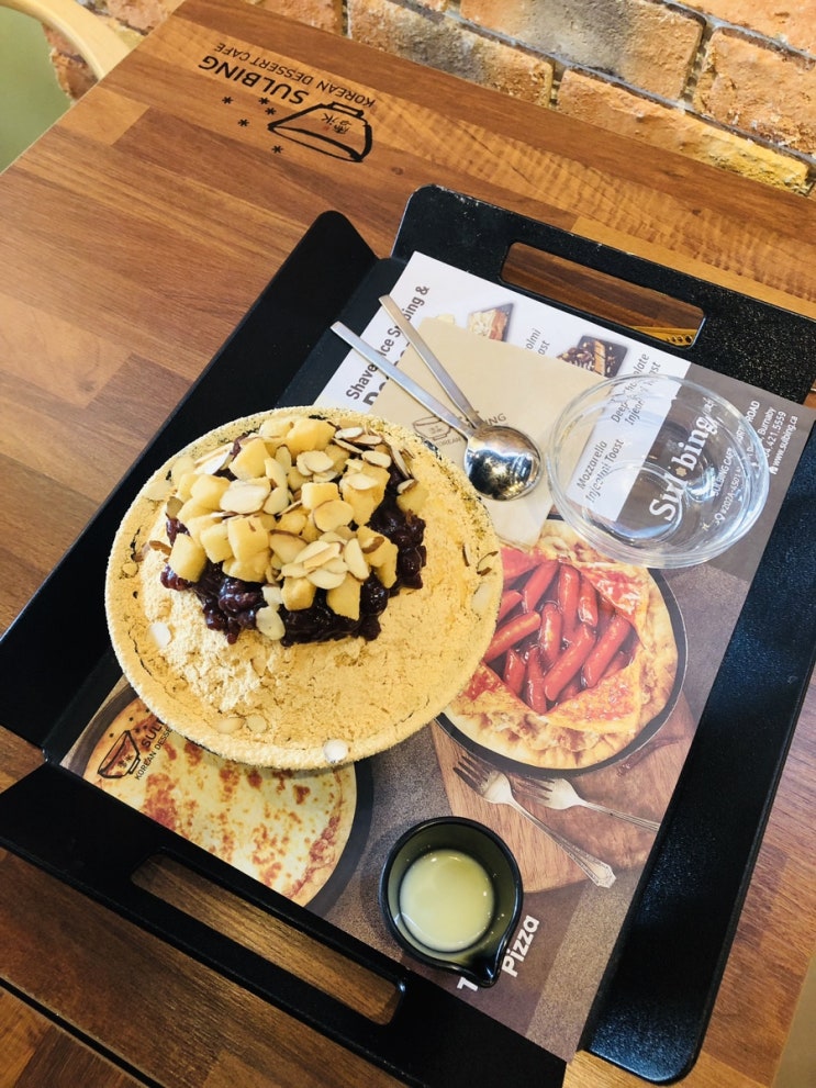  버나비 설빙 인정미 빙수/ 치킨버거 /