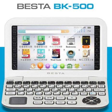 BESTA정품 최신모델 BK-500 전자사전(특별사은품 32GB 메모리+블루투스이어폰+액정필름+충전기)옥스퍼드 북웜 라이브러리 오디오북 단독탑재 자녀선물 어학공부 영어공부