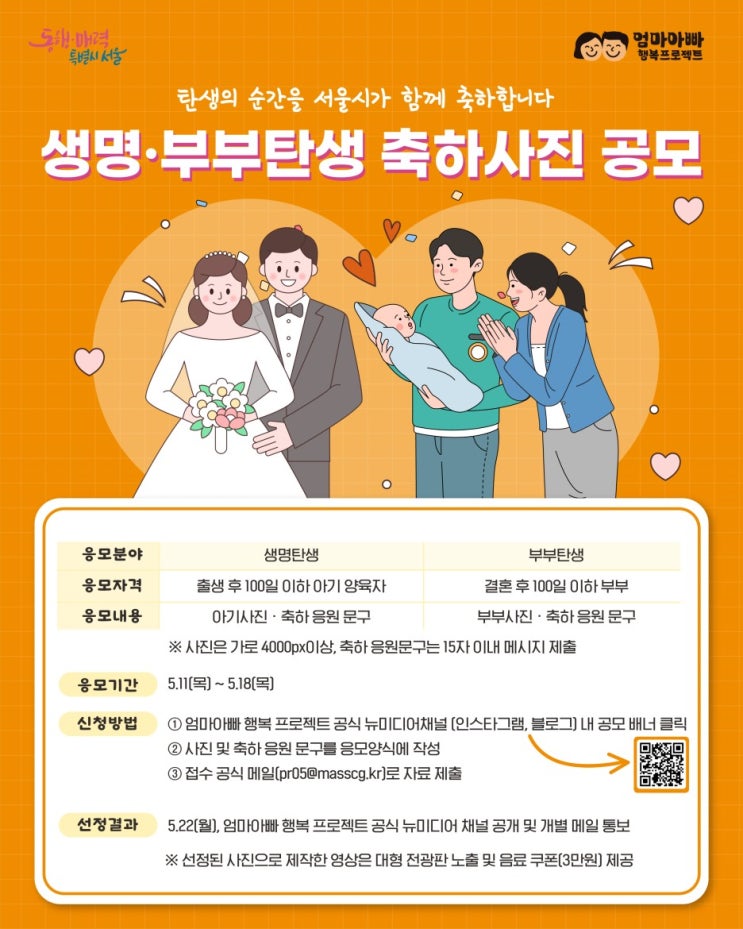  생명탄생 축하사진 공모 '탄생을 축하합니다'
