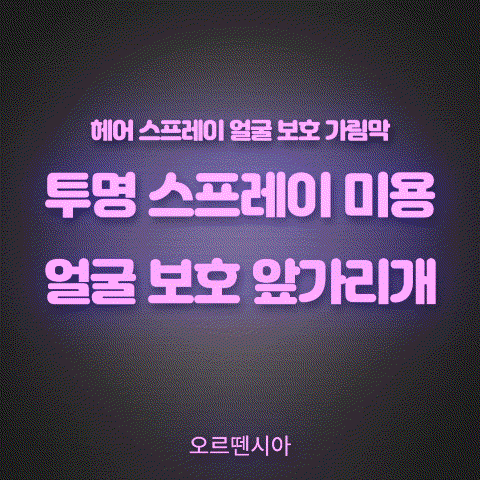 [오르뗀시아] 투명 스프레이 미용 얼굴 보호 앞가리개