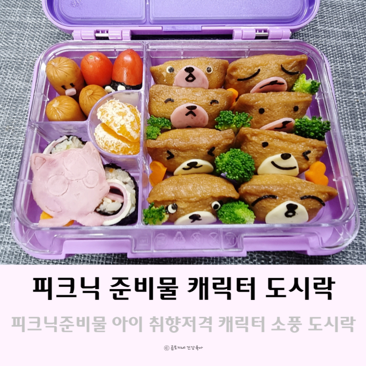피크닉 준비물 아이 취향저격 캐릭터 소풍 도시락 피크닉 준비물 아이 취향저격 캐릭터 소풍 도시락