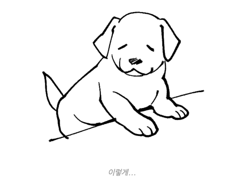 실제 동물을 단계별로 그리기