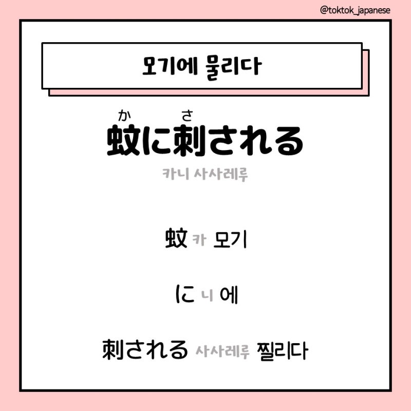 '모기에 물리다', '가렵다' 일본어로? 틀리기 쉬운 일본어 단어 : 네이버 블로그