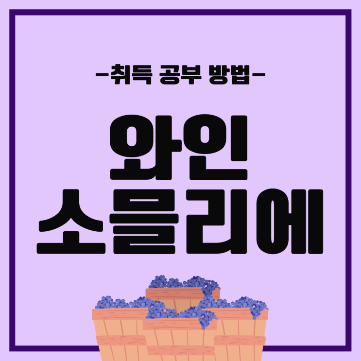 와인소믈리에 자격증 취득 시험 공부 방법 와인소믈리에 자격증 취득 시험 공부 방법