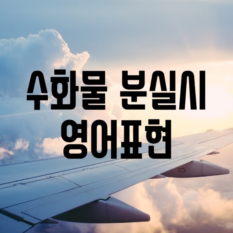  Baggage Claim 뜻과 공항 캐리어 수화물 분실 시 영어 표현