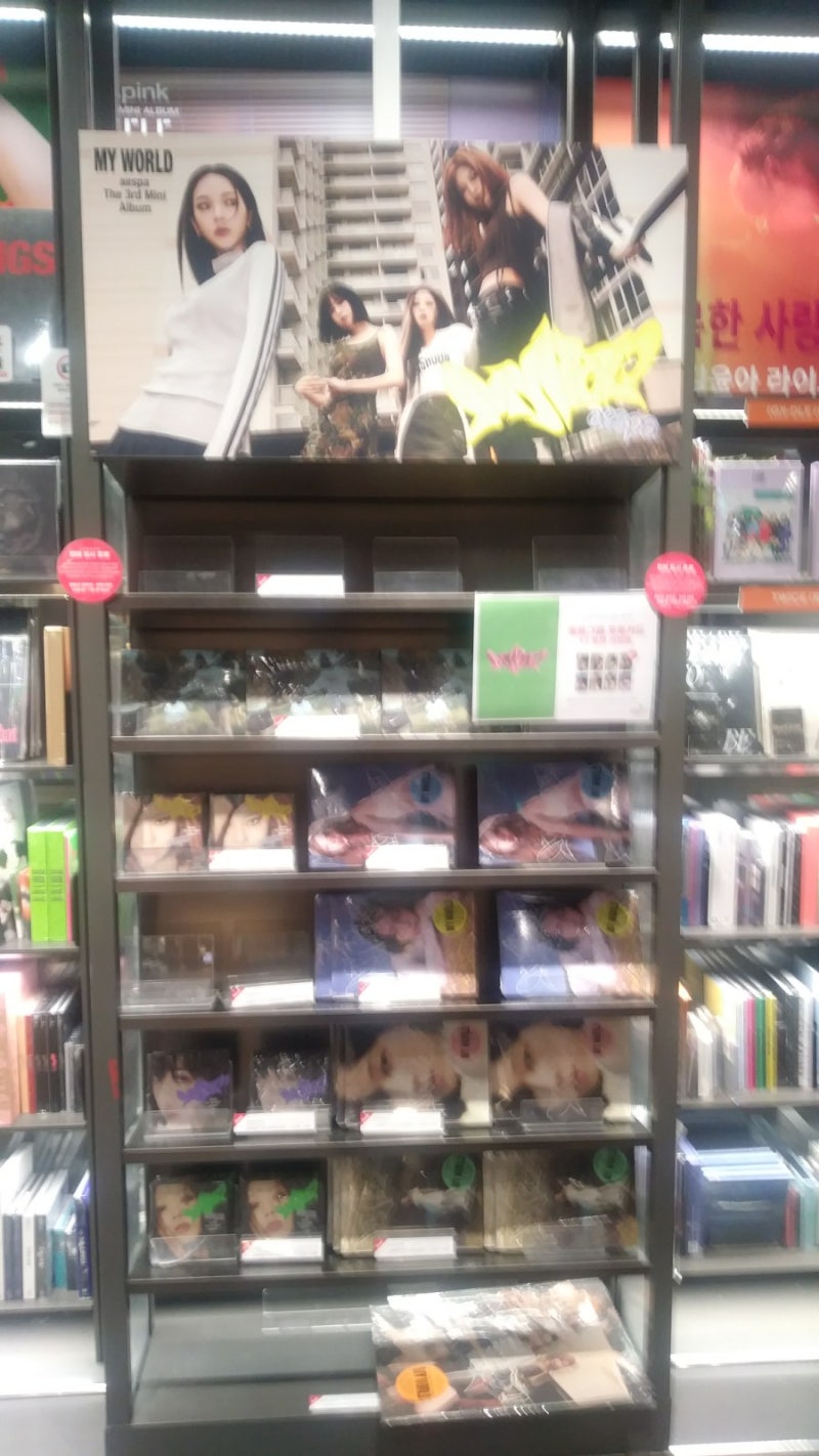 Proof Shots: aespa's 3rd Mini Album and Jacket Posters at Hottracks Yeongdeungpo Store's Album Corner