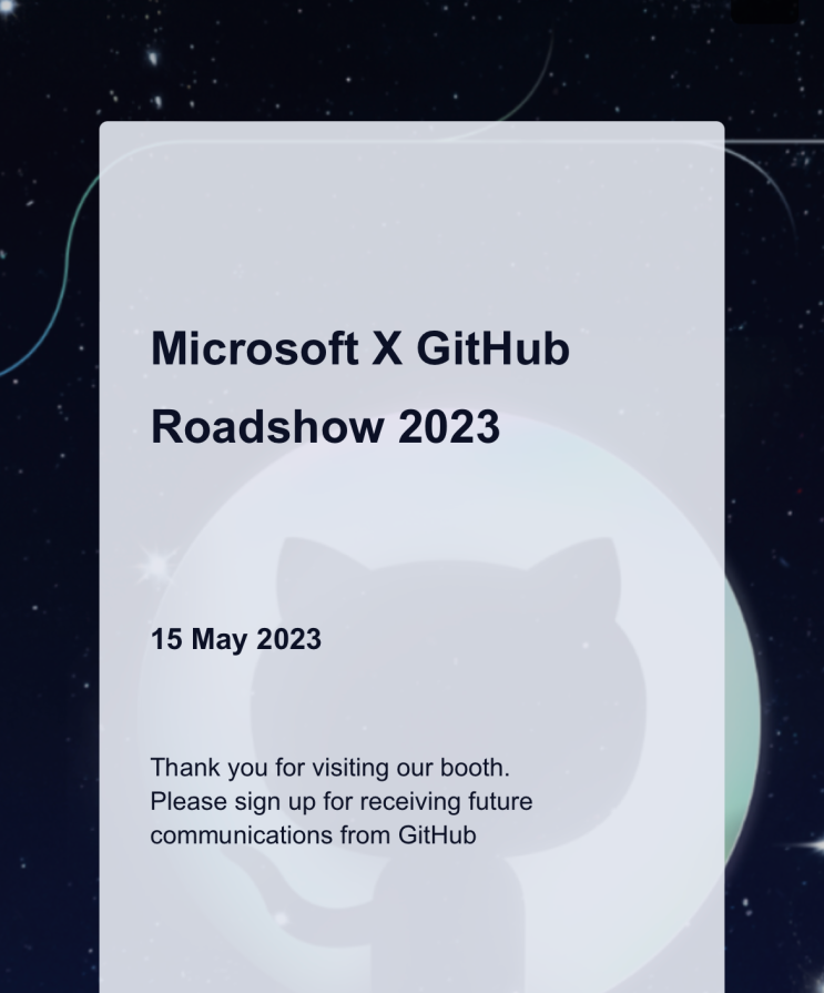 Microsoft X GitHub Roadshow 2023