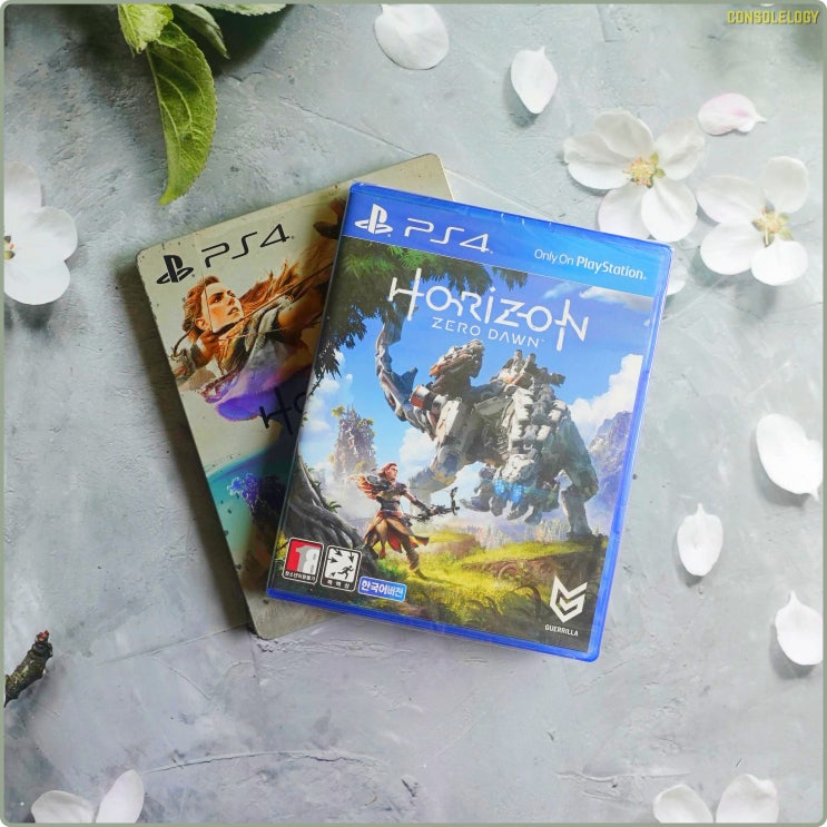  호라이즌 제로 던 [PS4] 초회판 개봉기 스틸 북 포함