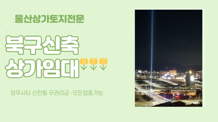  울산 북구 신천동 신축상가임대 1층~4층건물 (와우시티상가임대)