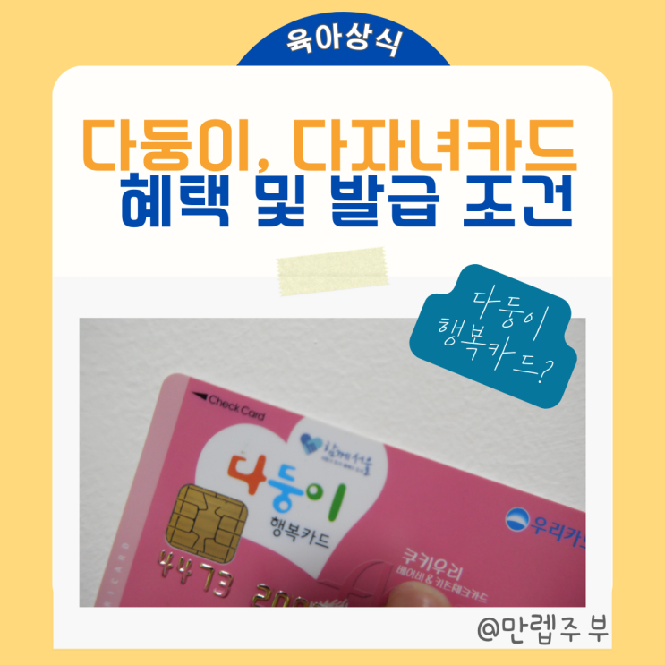  다둥이카드 다둥이 행복카드 :: 전국 다자녀 할인 혜택 ( 두자녀 VS 세자녀 )