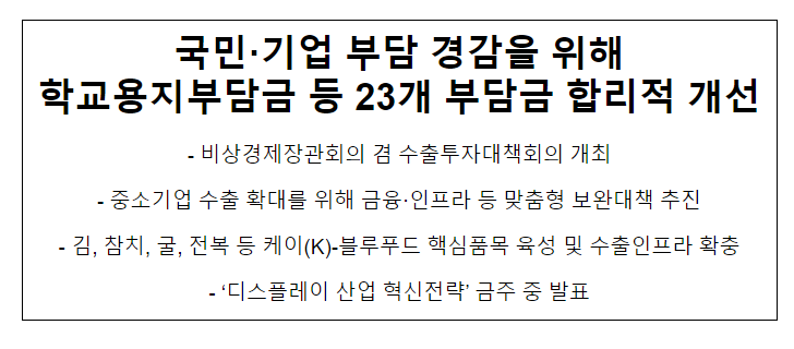 비상경제장관회의 겸 수출투자대책회의 개최 비상경제장관회의 겸 수출투자대책회의 개최