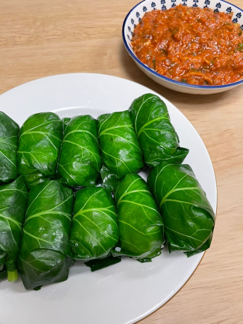 백종원 참치쌈장 만들기 케일쌈밥 만들기 / 케일 세척법 케일 삶는 법