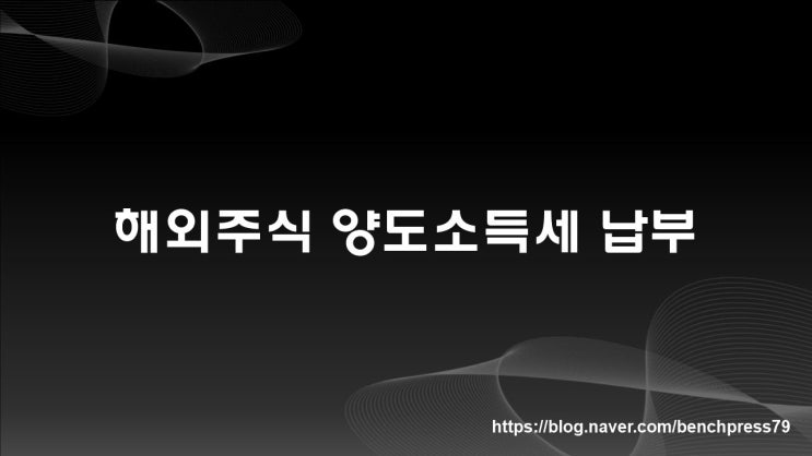  해외주식 양도소득세 납부 방법 (카드결제)