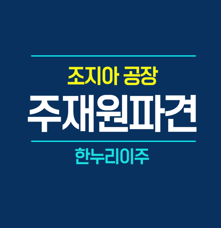  조지아 공장 해외 주재원 파견