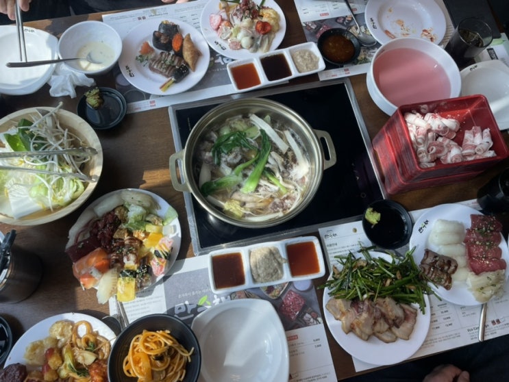  영종도 샤브샤브 뷔페 , 영종도 맛집 : 만수채 , 주차가능 , 뷔페 퀄리티 좋은곳 , 스테이크 나오는 시간 , 영종도 외식장소 추천