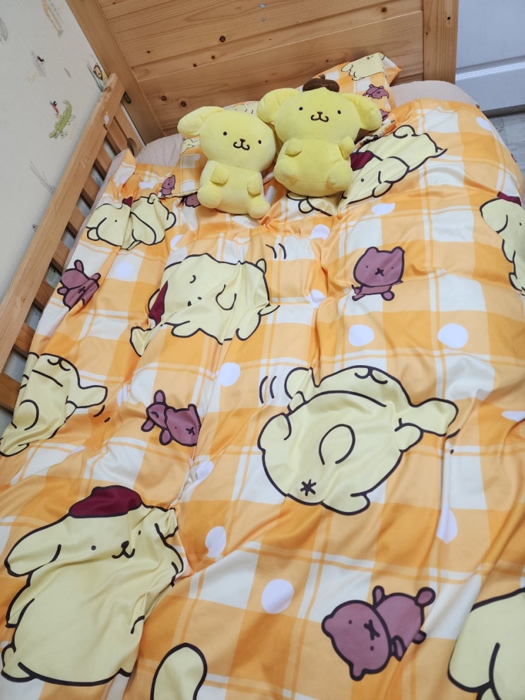  산리오이불 폼폼푸린 캐릭터 어린이 이불